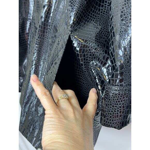 Chi by Faichi Women’s 1X Black Hooded Jacket 3/4 Sleeve Lightweight Plus Size - Picture 7 of 9